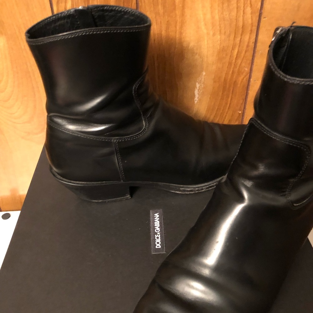 Dolce&Gabanna Leather Boots - Picture 2 of 4
